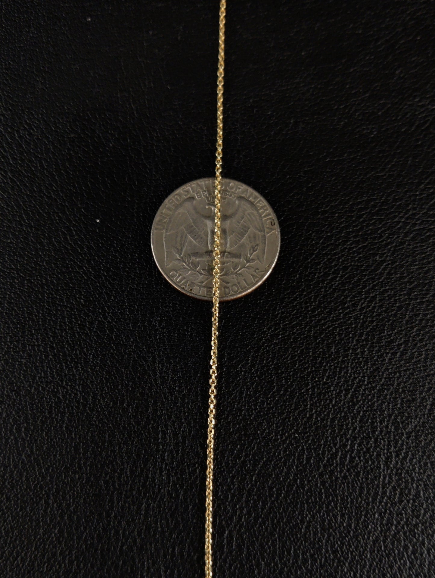 SOLID 10K Gold Cable Link Chain Necklace, Real Gold Rolo Chain 1.2mm, Yellow Gold Chain for Men Women, Everyday Gold Necklace