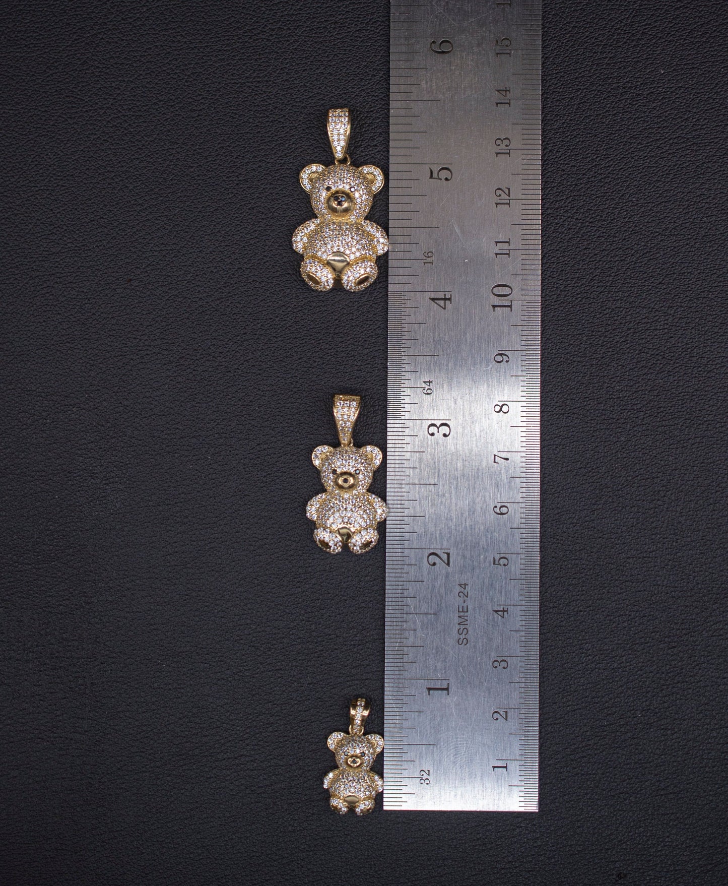 14k Real Gold Pendants Necklace,14K Real Gold Teddy Bear, 14k Real Gold Miami Cuban Chain Necklace,14k Gold Teddy Bear, Women and Men Charm