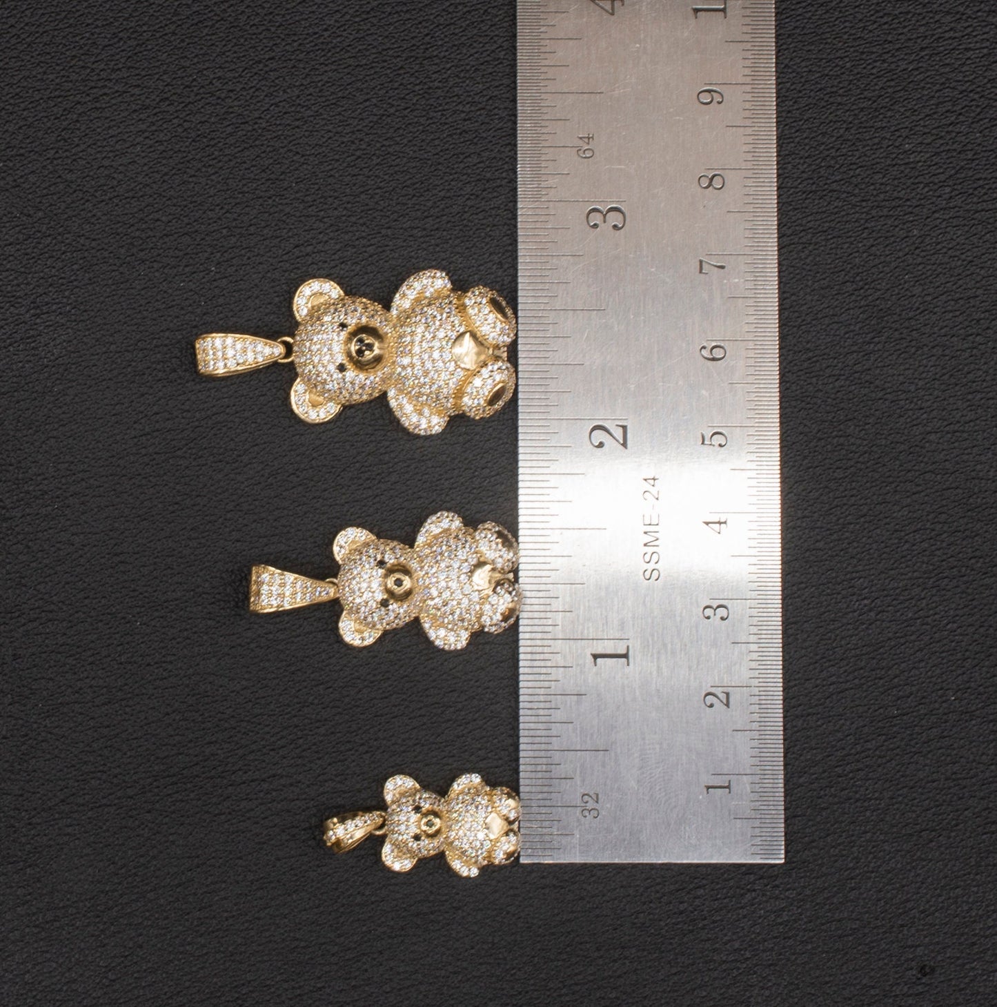 14k Real Gold Pendants Necklace,14K Real Gold Teddy Bear, 14k Real Gold Miami Cuban Chain Necklace,14k Gold Teddy Bear, Women and Men Charm