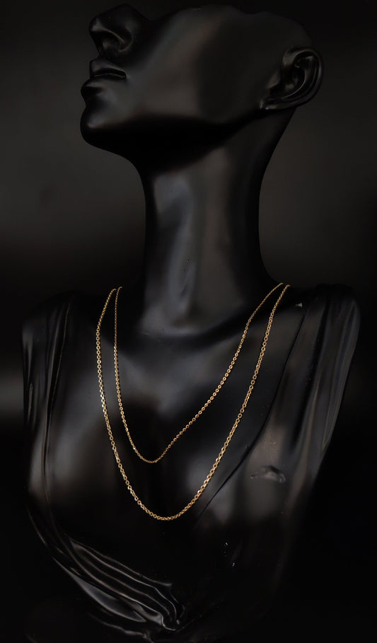 Solid 14K Yellow Gold Diamond Cut Cable Link Chain Necklace, Yellow Gold Rolo Cable Chain ,Men Women Gold Rolo Chain Real 14k Gold