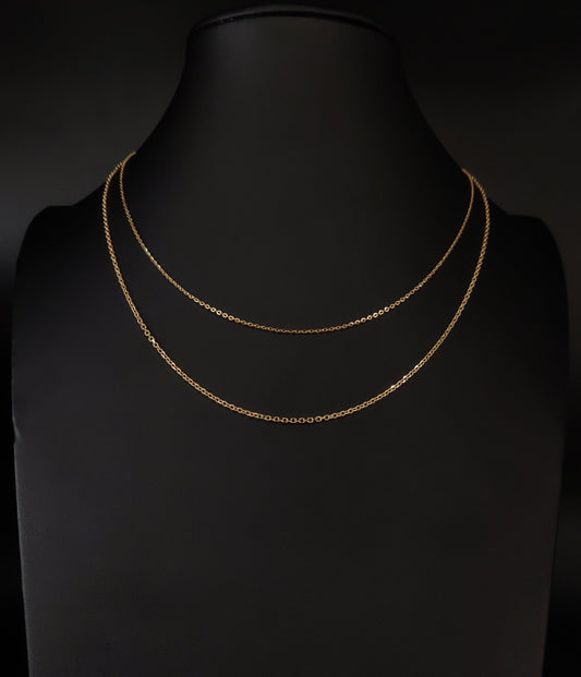 Solid 14K Yellow Gold Diamond Cut Cable Link Chain Necklace, Yellow Gold Rolo Cable Chain ,Men Women Gold Rolo Chain Real 14k Gold