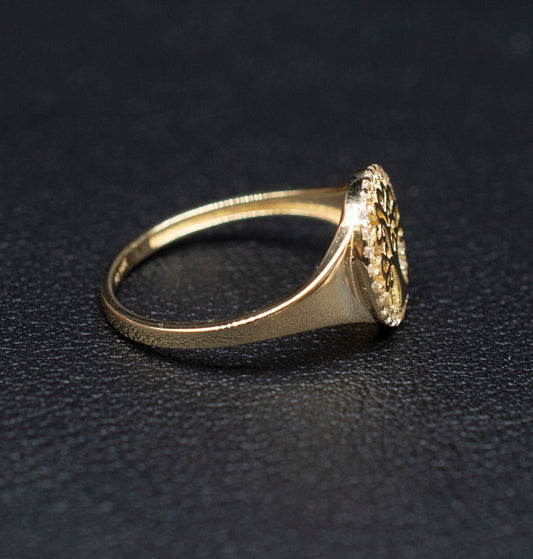14k Real Solid Yellow Gold Tree of Life Ring, 14k Solid Gold Women Ring, Gold Ring for Women, Tree of Life Ring, Gift, Gold Ring