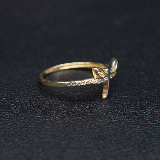 14k Real Solid Yellow Gold Dragonfly Ring, 14k Solid Gold Women Dainty Ring, Dragonfly Gemstone Gold Ring for Women, Gift, Gold Ring