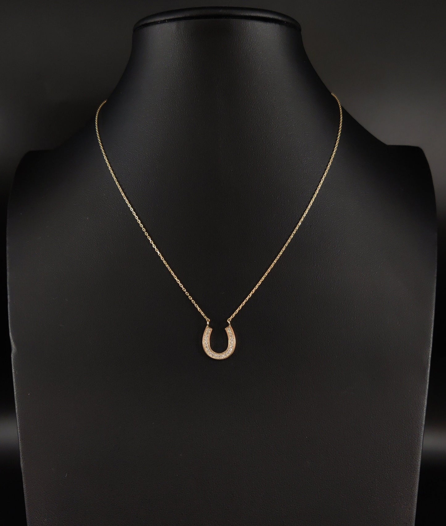 Horseshoe Necklace, 14K Real Gold Horseshoe Necklace , 14K Solid Gold Horseshoe Necklace Chain, Valentine's Day, Dainty Women Necklace