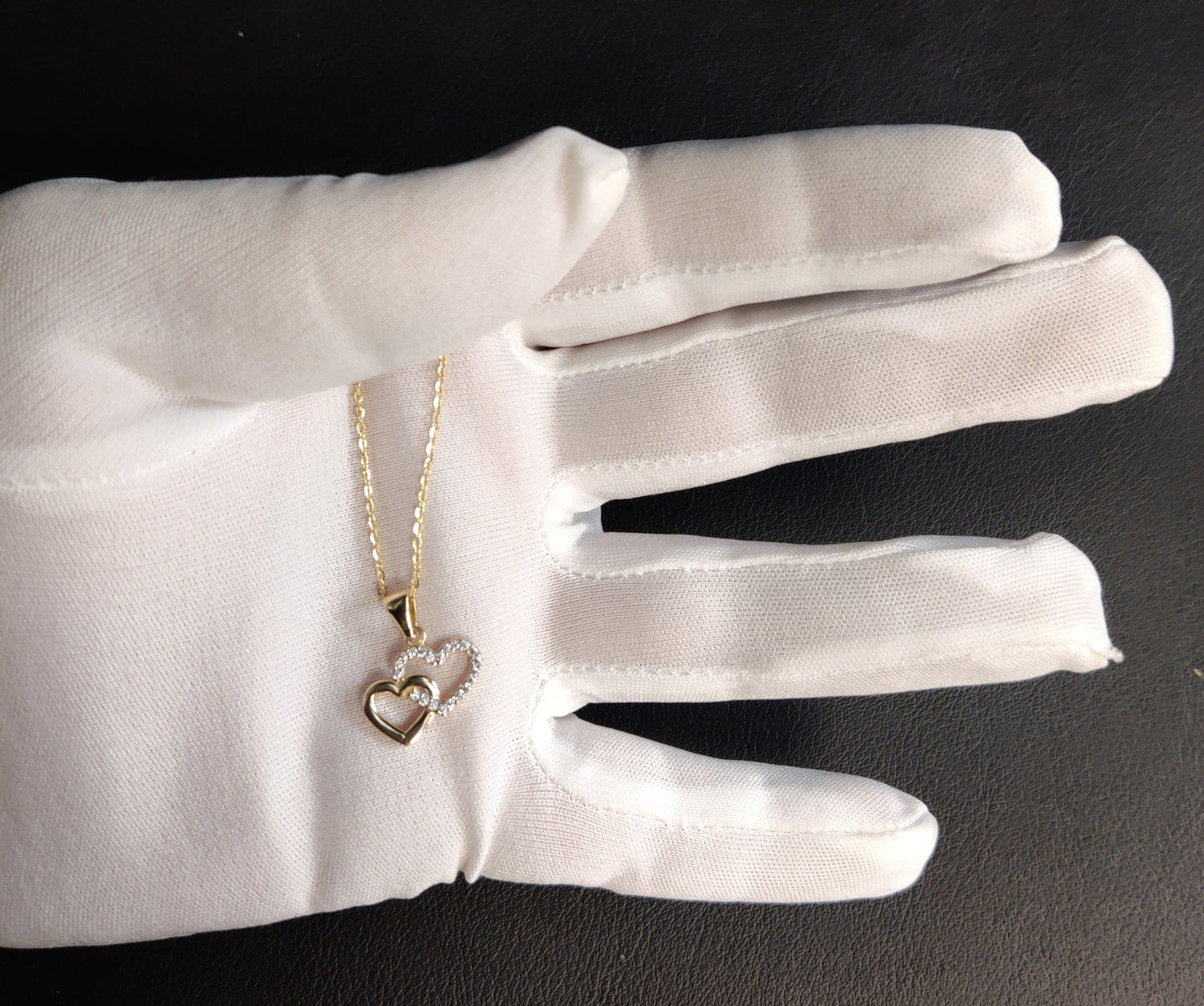 14k Real Gold Heart Necklace,14K Real SOLID Gold Heart Charm, 14k Real Gold 1.3mm Cable  Chain Necklace, Gold Heart Pendant, Valentine's day