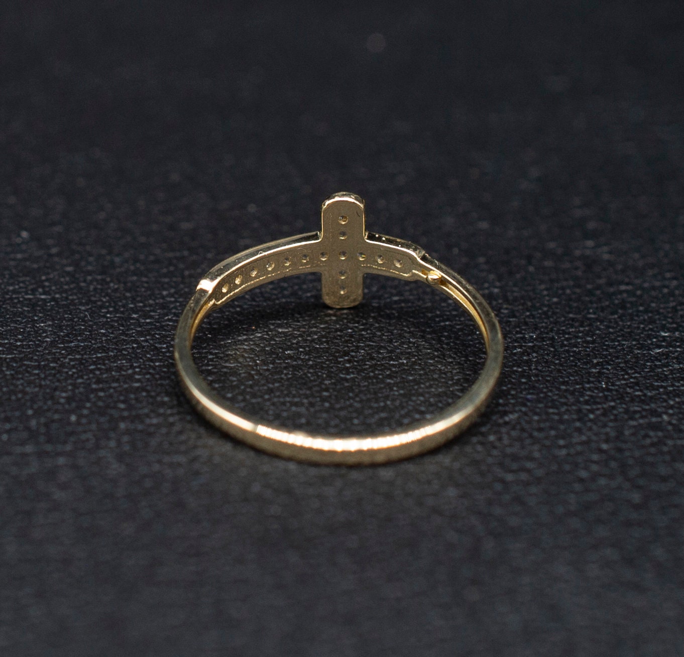 10k Real Solid Yellow Gold Cross Ring, 10k Solid Gold Women Ring, Cross Gemstone Gold Ring for Women, Gift, Gold Ring, Minimalist ring