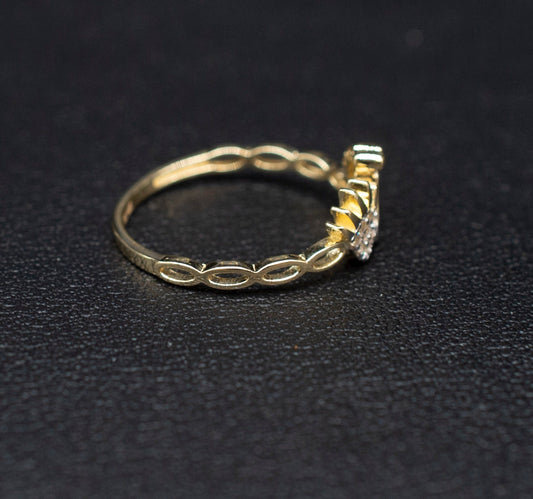 14k Real Solid Gold Baby Hand and Foot Ring, 14k Solid Gold Women Dainty Ring, Footprint Gemstone Gold Ring for Women, Handprint Gold Ring