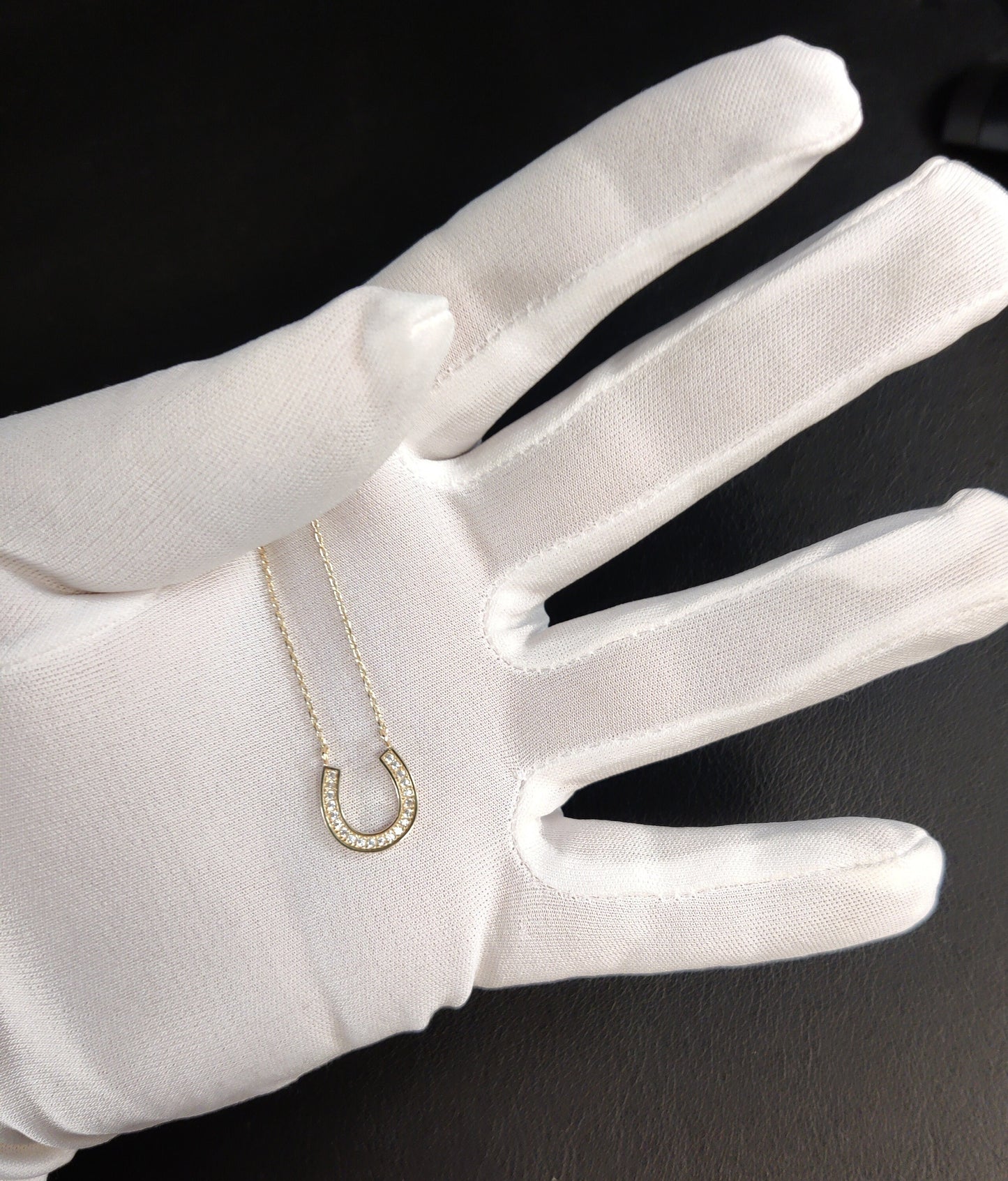 Horseshoe Necklace, 14K Real Gold Horseshoe Necklace , 14K Solid Gold Horseshoe Necklace Chain, Valentine's Day, Dainty Women Necklace