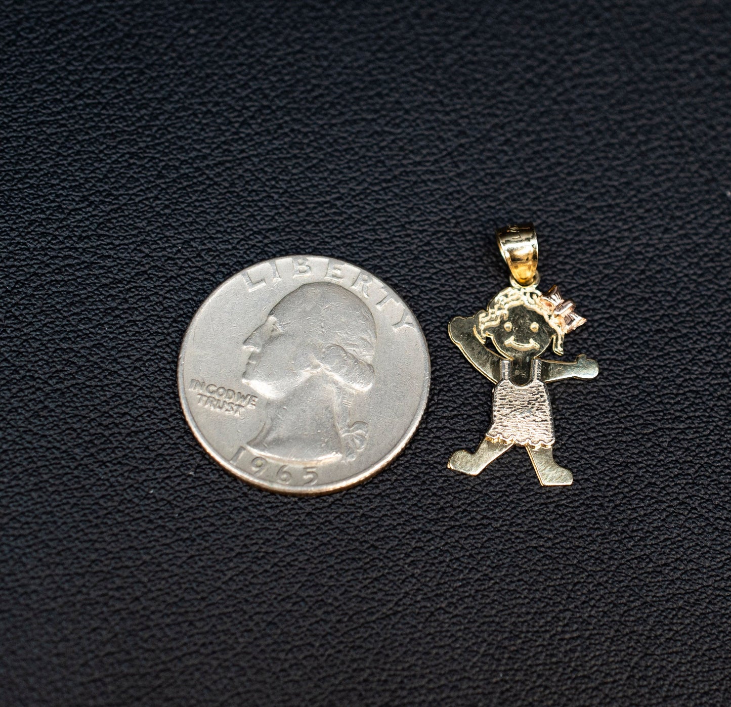 14k Real Gold Girl and Boy Necklace,14K Real SOLID Gold Girl and Boy Charm, 14k Real Gold 1.3mm Cable  Chain Necklace, Gold Kids Pendant