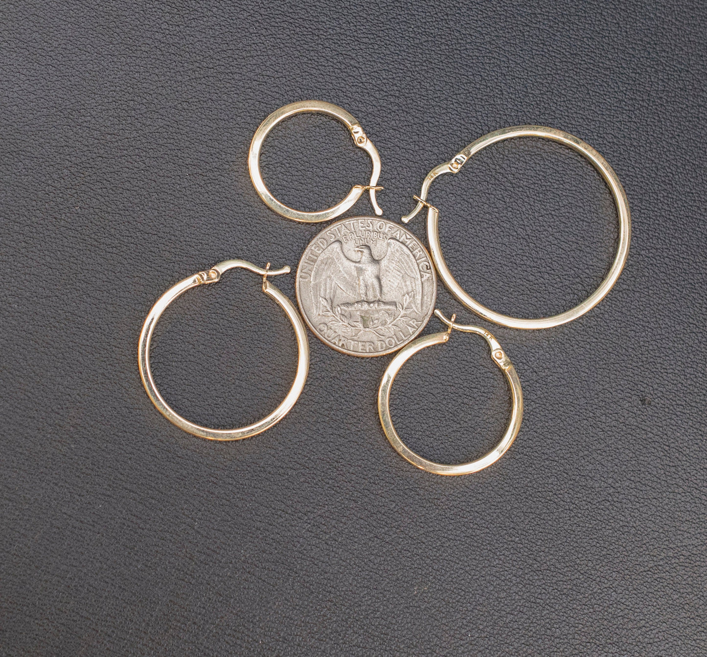 14k Real Solid  Yellow Gold Hoop Earrings, High Quality Gold Hoop Earrings,14k Square Tube Hoop Earrings, 20mm-44mm Women Earrings