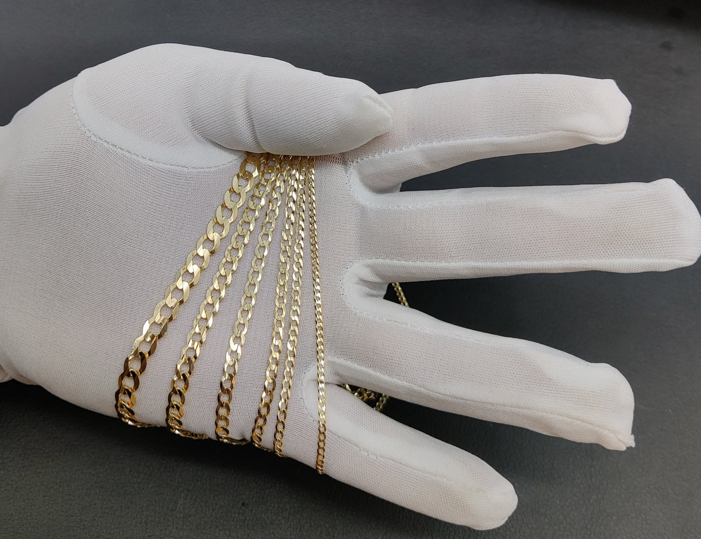 14K Real SOLID Gold Cuban Curb Link Chain, 1.5mm-5.8mm SOLID Cuban Curb Chain,14K SOLID Gold Chain Necklace Man and Woman,14K Heavy Chain