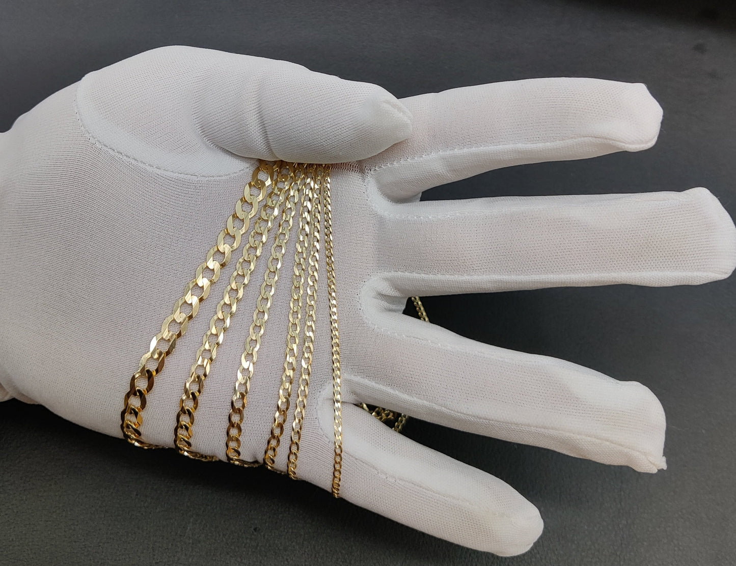 14K Real SOLID Gold Cuban Curb Link Chain, 1.5mm-5.8mm SOLID Cuban Curb Chain,14K SOLID Gold Chain Necklace Man and Woman,14K Heavy Chain