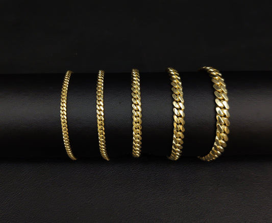 10k Real SOLID Gold Miami Cuban Chain Bracelet, Real Solid Gold Miami Cuban Bracelet, SOLID 10k Gold Bracelet, 10k Gold Miami Cuban Bracelet