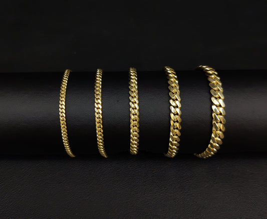 10k Real SOLID Gold Miami Cuban Chain Bracelet, Real Solid Gold Miami Cuban Bracelet, SOLID 10k Gold Bracelet, 10k Gold Miami Cuban Bracelet