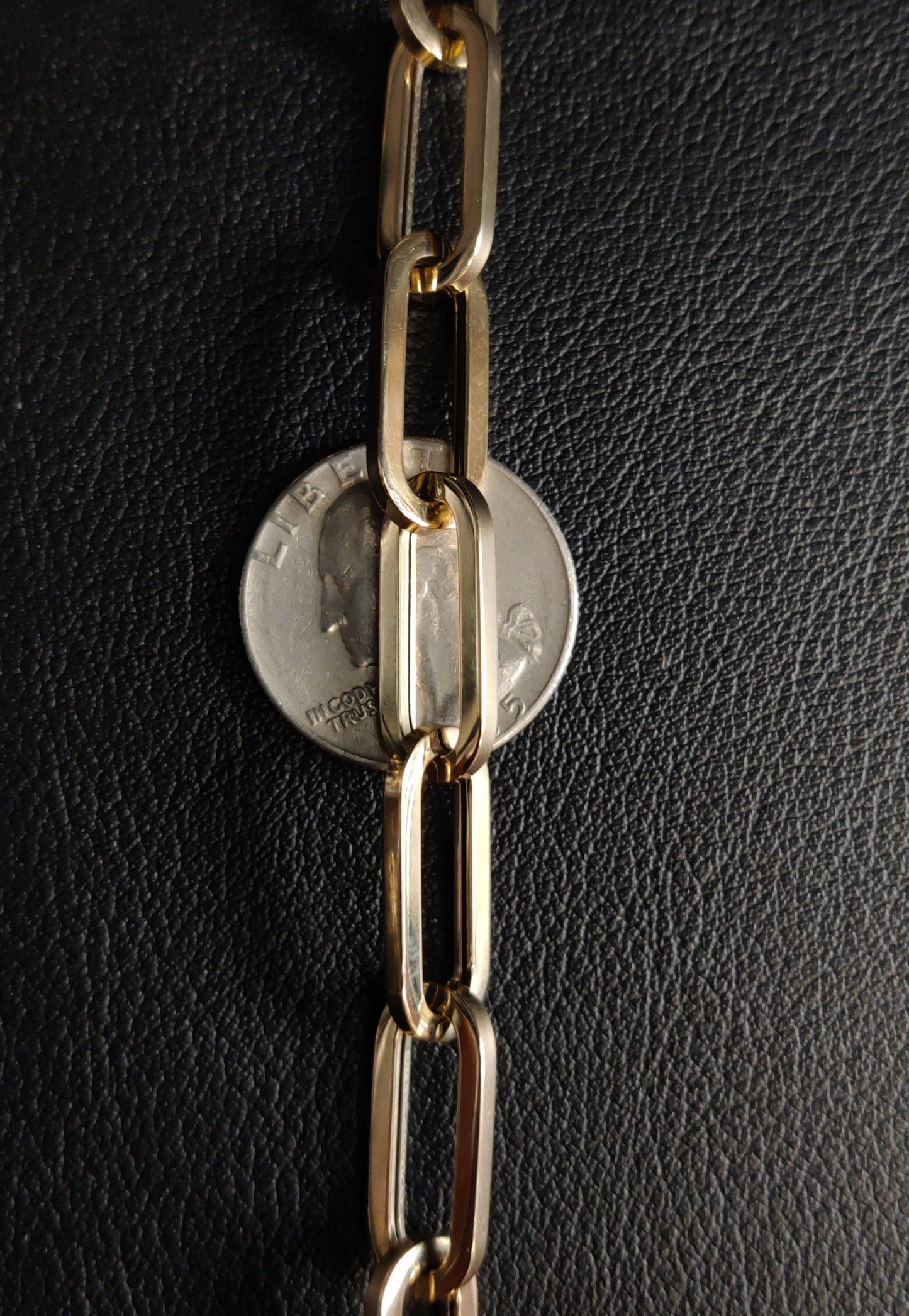 14k Real Gold Paperclip Chain,14k Gold Paperclips Necklace, Women and Man Chain, Real 14k Yellow Gold, Heavy 14k Gold Paperclips Chain