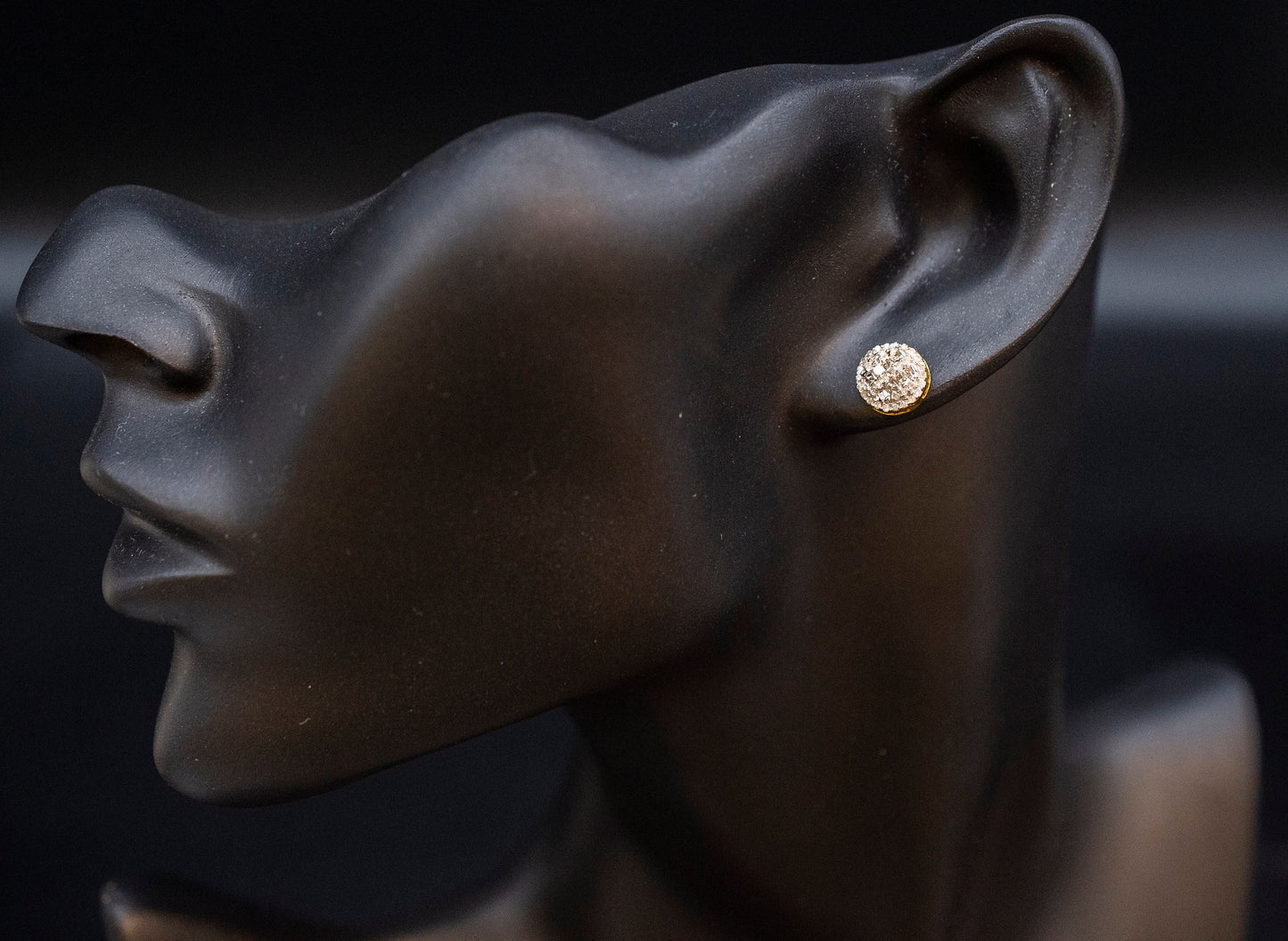 Real Diamond Round Earrings, 14K Gold Diamond Earring , 14K Solid Gold Round Diamond Earring ,Christmas Special , Diamond Women Earring