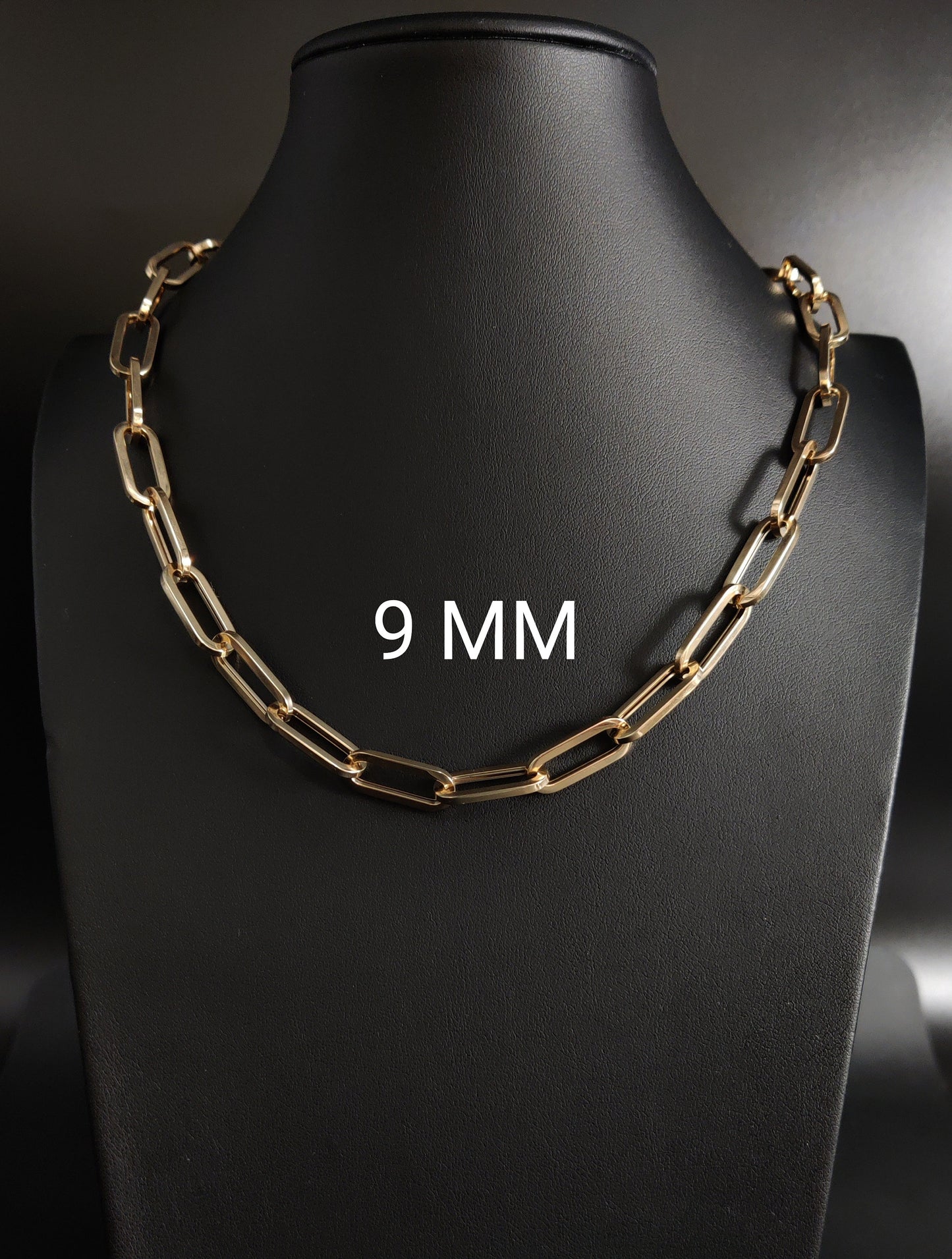 14k Real Gold Paperclip Chain, 14k Gold Paperclips Necklace, Women and Man Chain, Real 14k Yellow Gold,  14k Gold Paperclips Chain