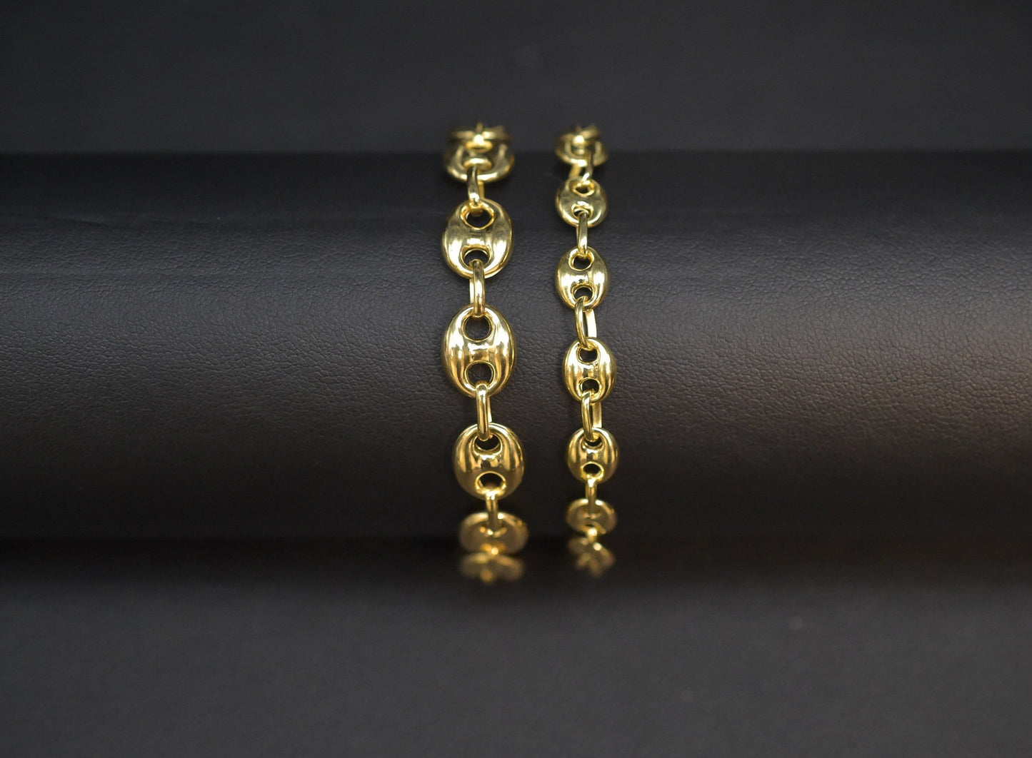 14K Real Gold Puffed Mariner Bracelet, 14K Gold 4.5mm - 9mm Puffed Mariner Bracelet, 14k Women Bracelet, 14K Yellow Gold Puffed Mariner