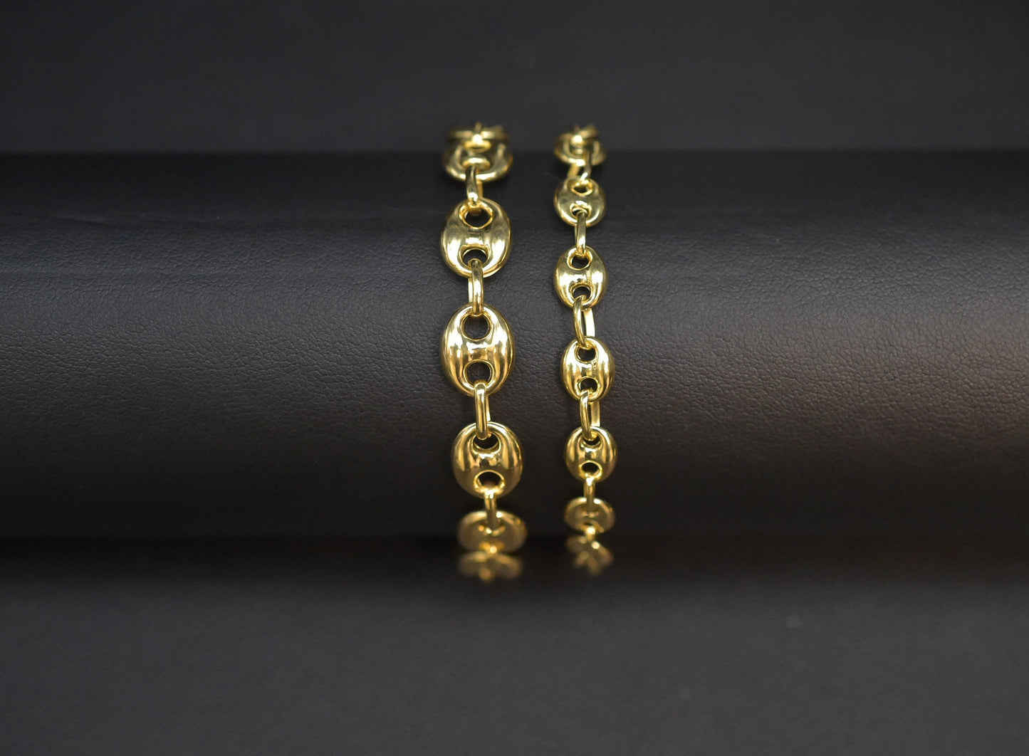 14K Real Gold Puffed Mariner Bracelet, 14K Gold 4.5mm - 9mm Puffed Mariner Bracelet, 14k Women Bracelet, 14K Yellow Gold Puffed Mariner