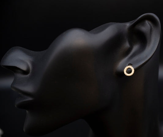 14K Real Gold Round Earring , 14K Solid Gold Square Earring ,14k Real Gold Starfish Gold Diamond Women Earring, 14k Gold Zirconia Earrings