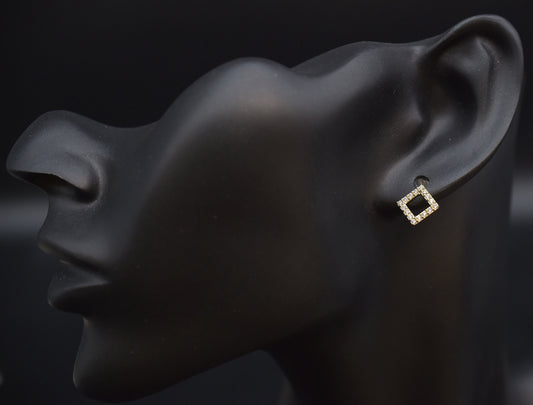 14K Real Gold Round Earring , 14K Solid Gold Square Earring ,14k Real Gold Starfish Gold Diamond Women Earring, 14k Gold Zirconia Earrings