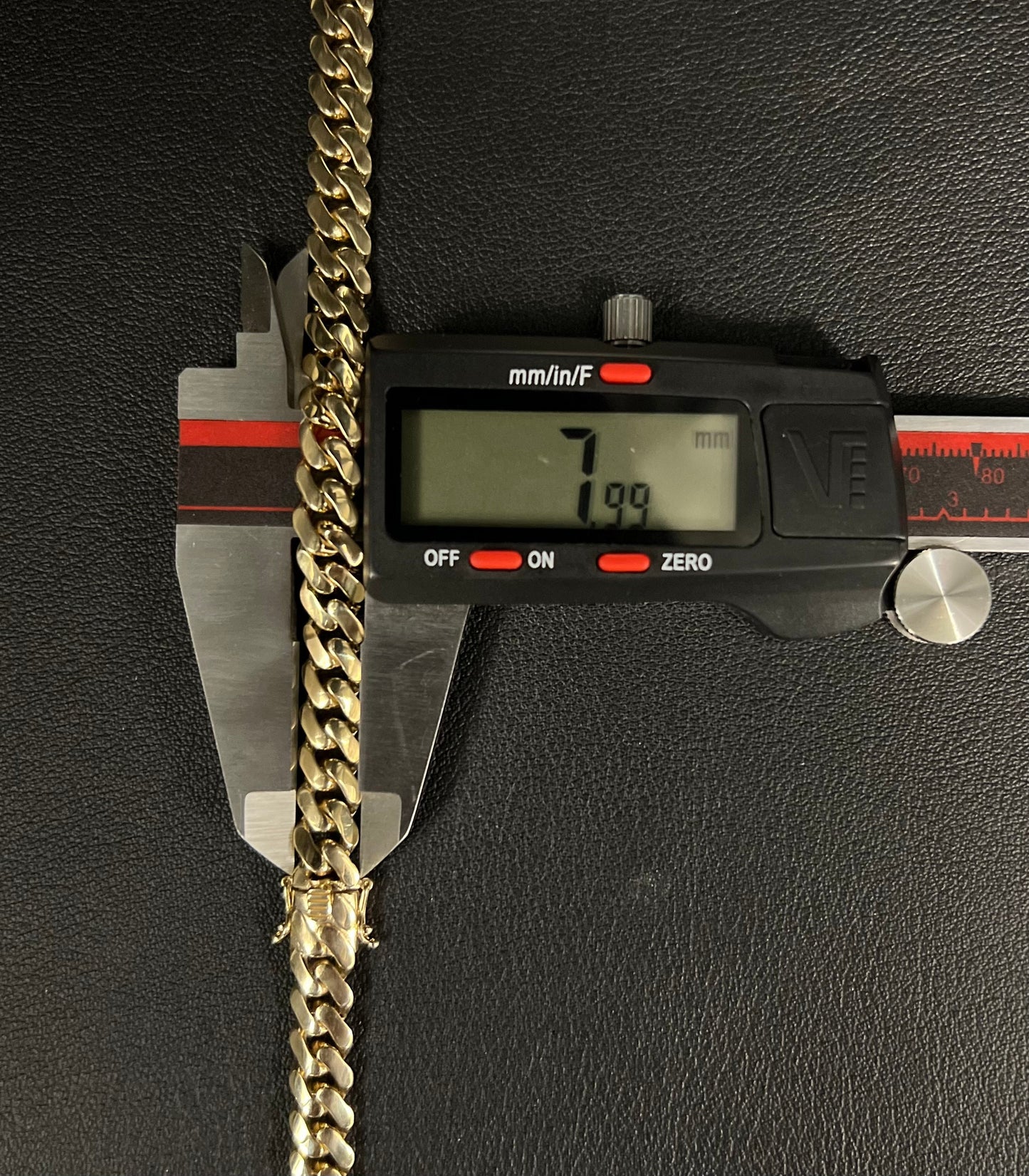 14k Real Gold Miami Cuban Link Chain with Box Lock Necklace, 8 mm and 10 mm Real 14K Yellow Gold,Gold Chain, 14k Gold Chain, 14K Royal Miami