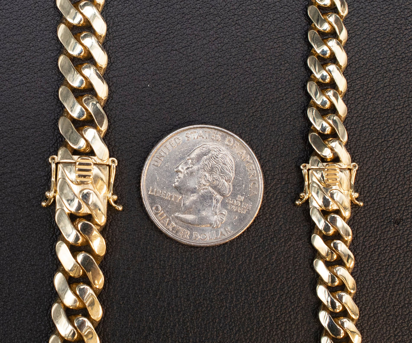 14k Real Gold Miami Cuban Link Chain with Box Lock Necklace, 8 mm and 10 mm Real 14K Yellow Gold,Gold Chain, 14k Gold Chain, 14K Royal Miami