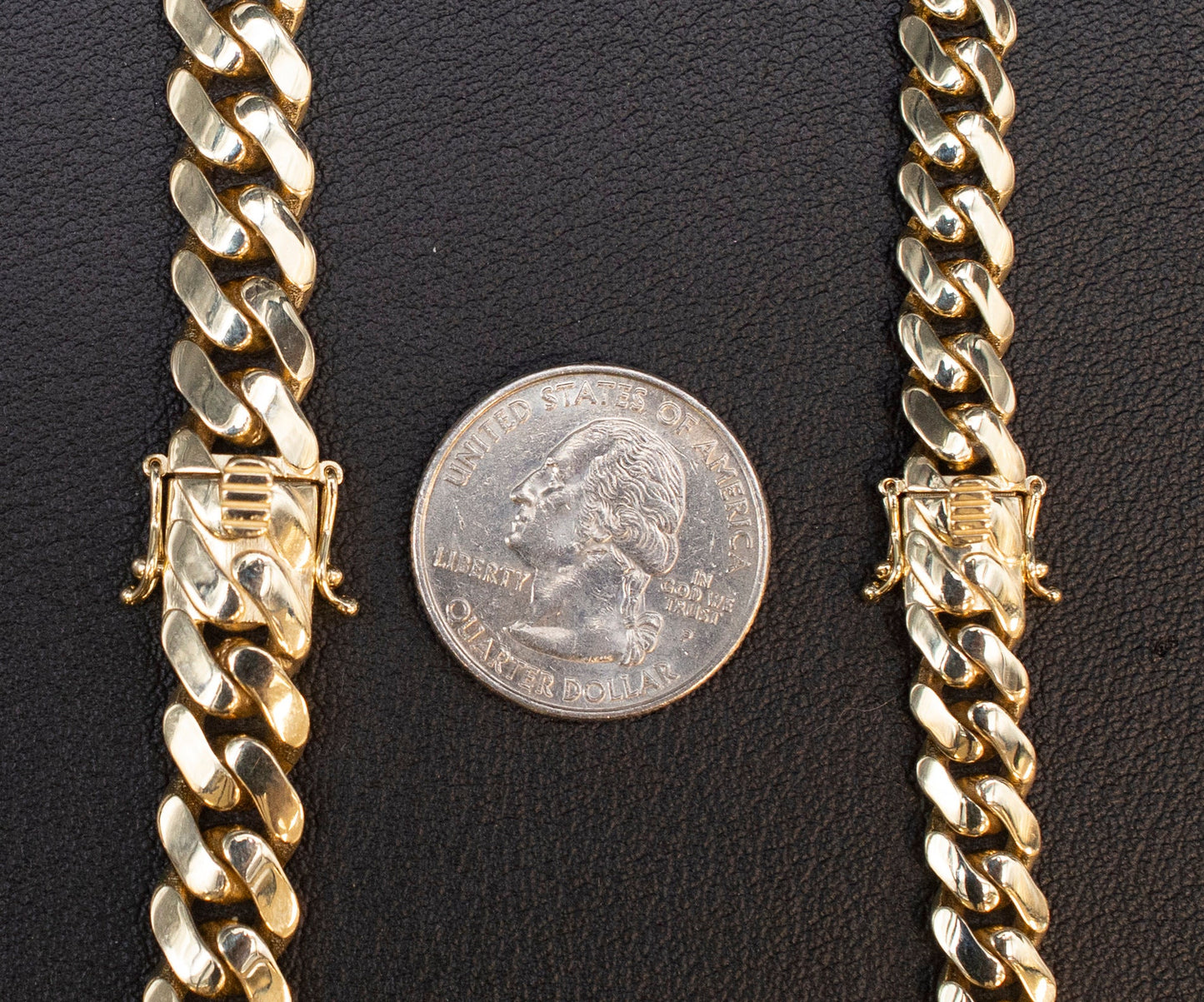 14k Real Gold Miami Cuban Link Chain with Box Lock Necklace, 8 mm and 10 mm Real 14K Yellow Gold,Gold Chain, 14k Gold Chain, 14K Royal Miami