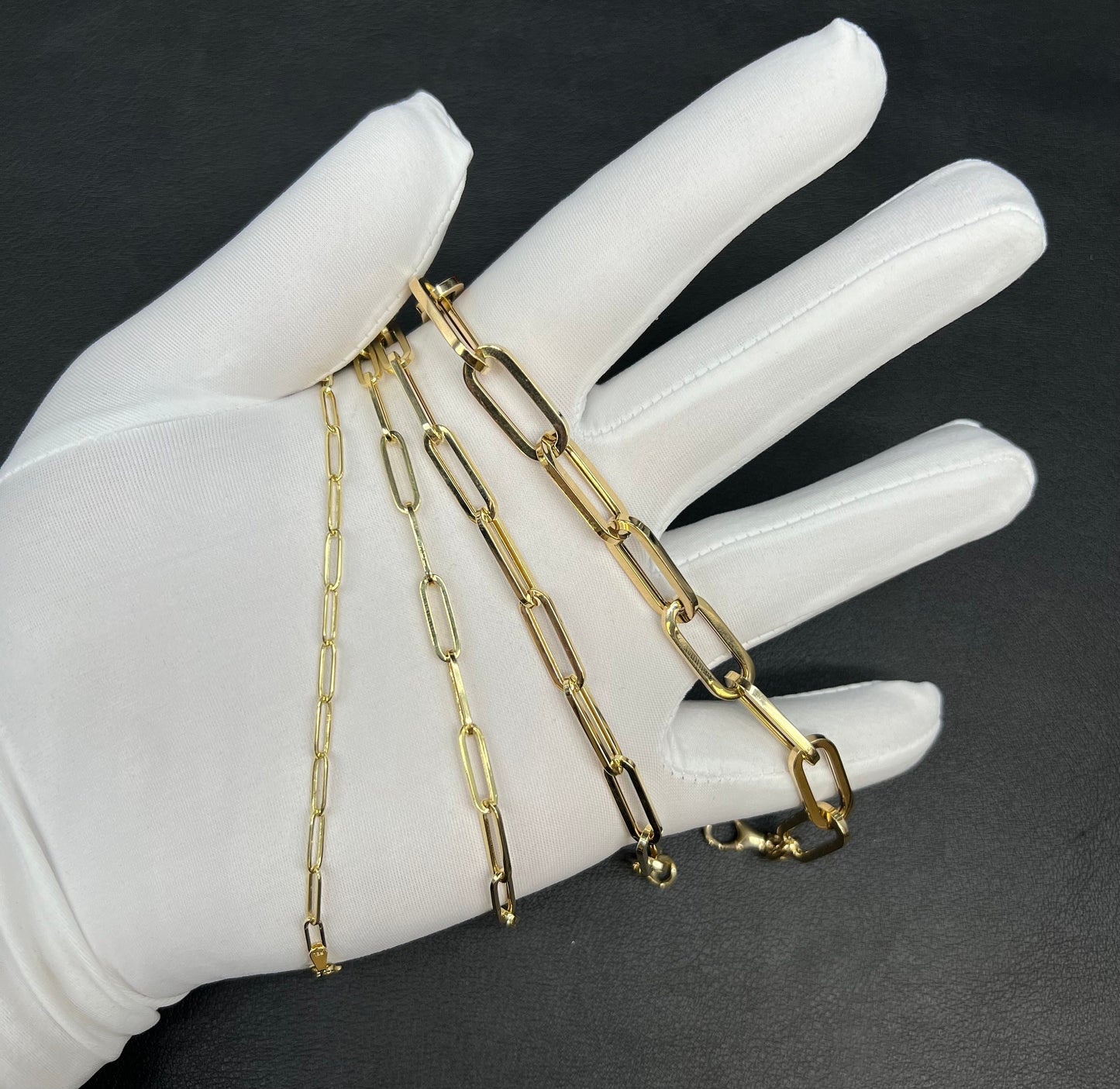 Real 14k Gold Paperclip Chain Bracelet 3MM - 9MM, 14k Yellow Gold Women Bracelet,Fancy Gold Bracelet,14k Gold Paperclips Bracelet