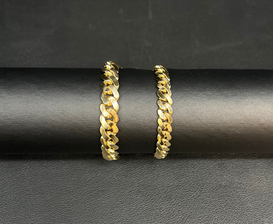 14k Yellow Gold Miami Cuban Chain Bracelet, Real 14K Yellow Gold Miami, Men and Women Bracelet, 14k Gold Bracelet, 14k Gold Miami cuban