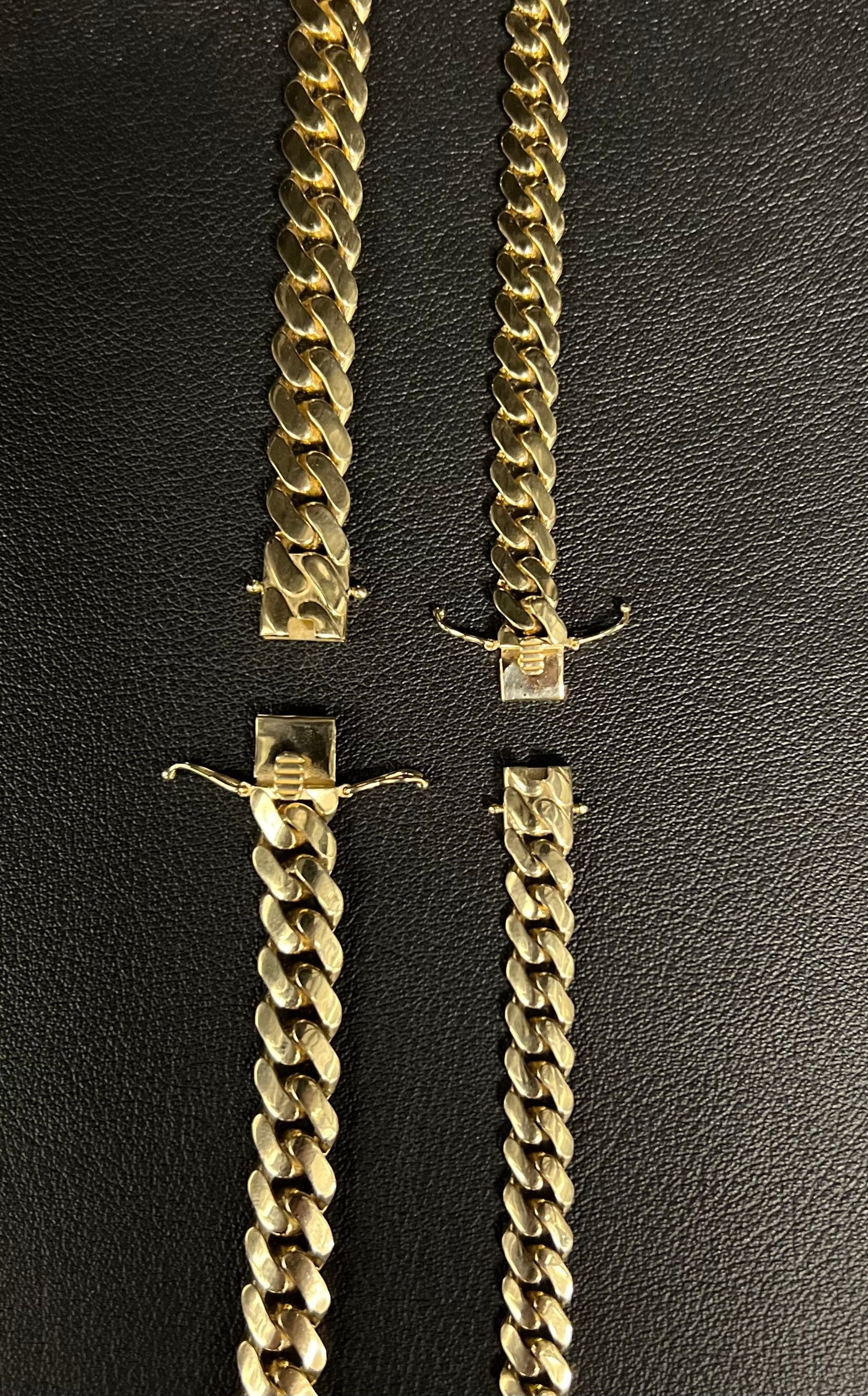 14k Real Gold Miami Cuban Link Chain with Box Lock Necklace, 8 mm and 10 mm Real 14K Yellow Gold,Gold Chain, 14k Gold Chain, 14K Royal Miami