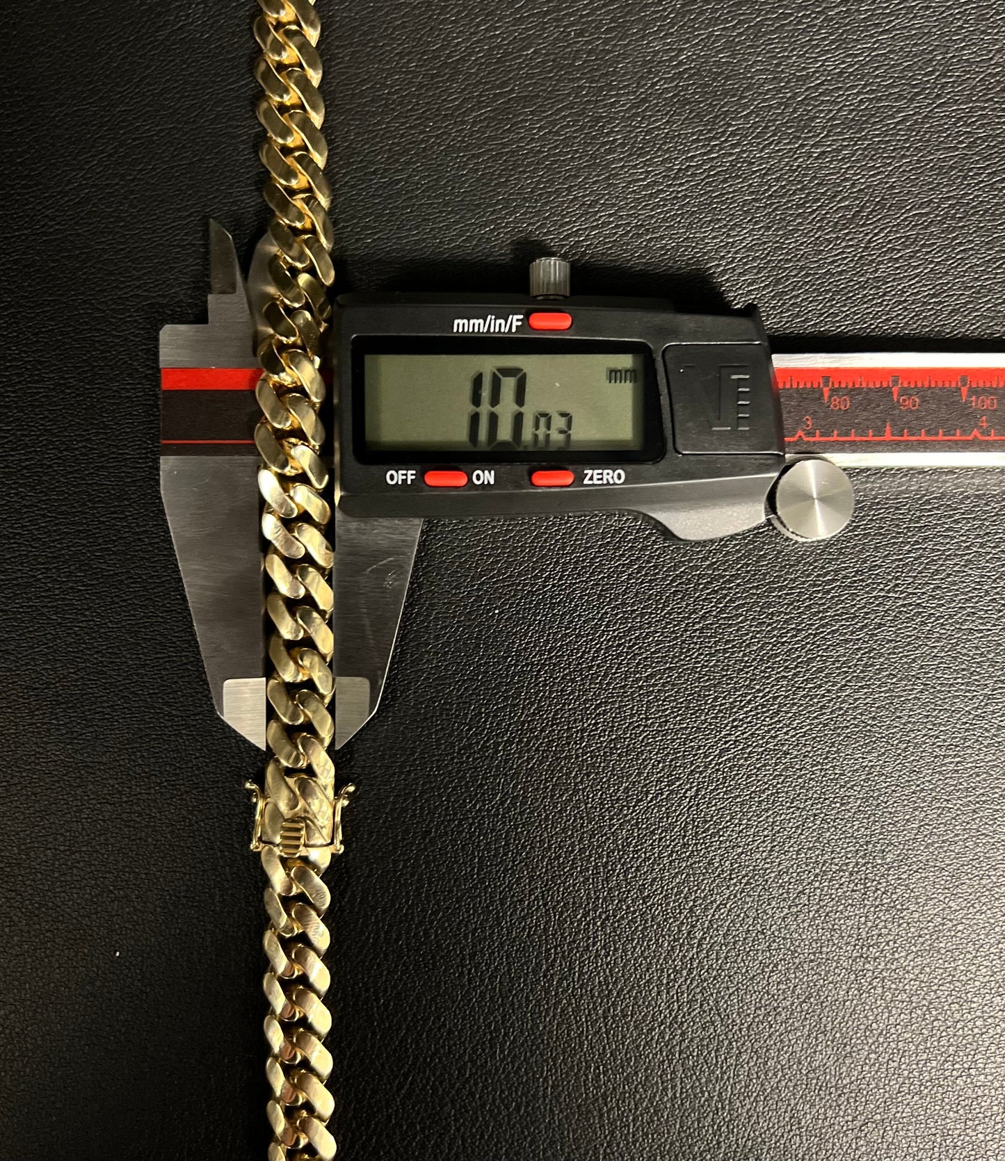 14k Real Gold Miami Cuban Link Chain with Box Lock Necklace, 8 mm and 10 mm Real 14K Yellow Gold,Gold Chain, 14k Gold Chain, 14K Royal Miami