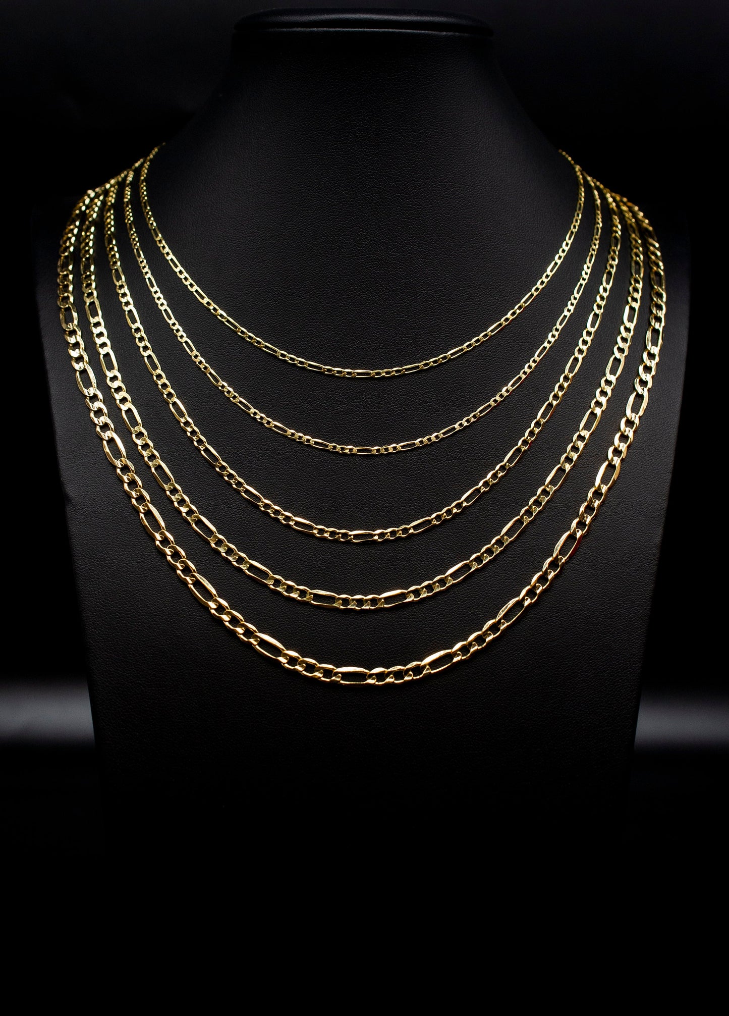 14K Yellow Gold  SOLID Figaro Chain Necklace, 2.4mm, 5mm 16" - 28" Inch, 14k HEAVY Thick Link Chain, Real 14K SOLID Gold Chain, Men Women