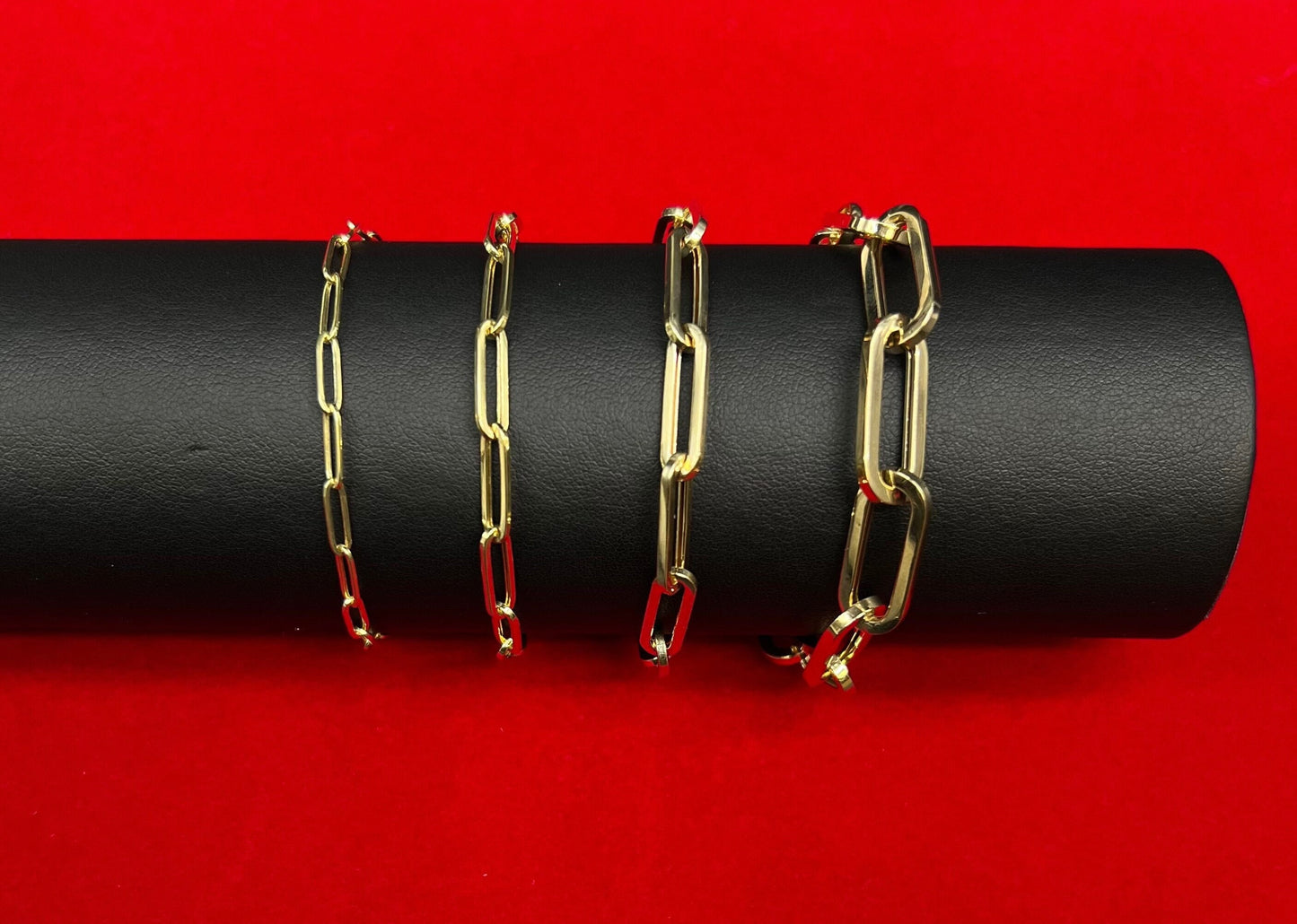 Real 14k Gold Paperclip Chain Bracelet 3MM - 9MM, 14k Yellow Gold Women Bracelet,Fancy Gold Bracelet,14k Gold Paperclips Bracelet