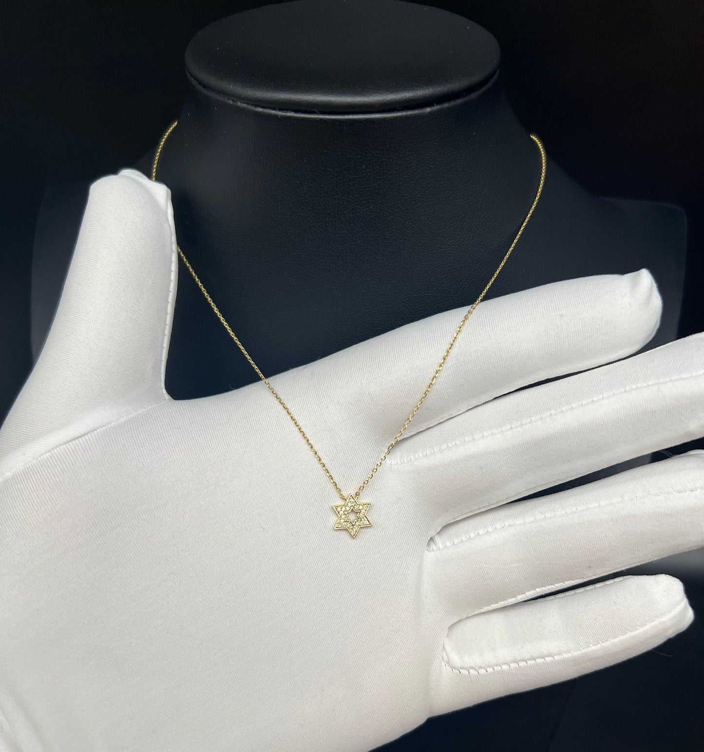 Real Natural Diamond Star Necklace, 14K Gold Diamond Necklace , 14K Solid Gold Star Necklace Chain, 14k Real Diamond Dainty Women Necklace