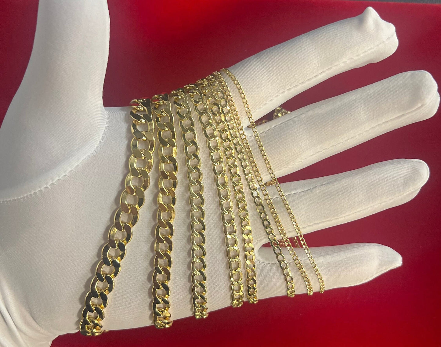 14K Real Gold Cuban Curb Link Chain, 2mm-9.8mm Cuban Curb Chain,14K Real Gold Chain, Man and Woman,14K Yellow Gold Cuban Curb Necklace