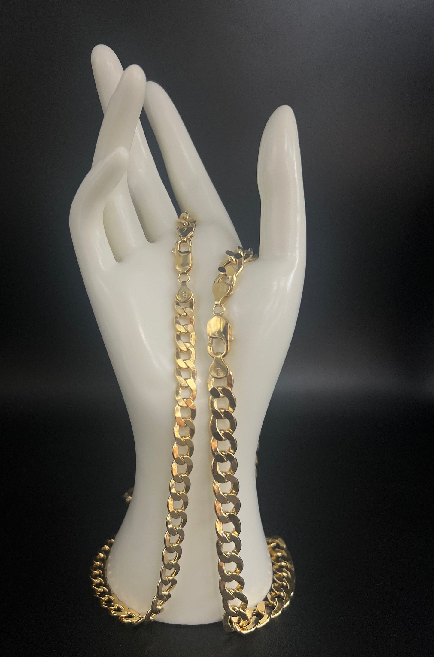 14K Real Gold Cuban Curb Link Chain, 2mm-9.8mm Cuban Curb Chain,14K Real Gold Chain, Man and Woman,14K Yellow Gold Cuban Curb Necklace