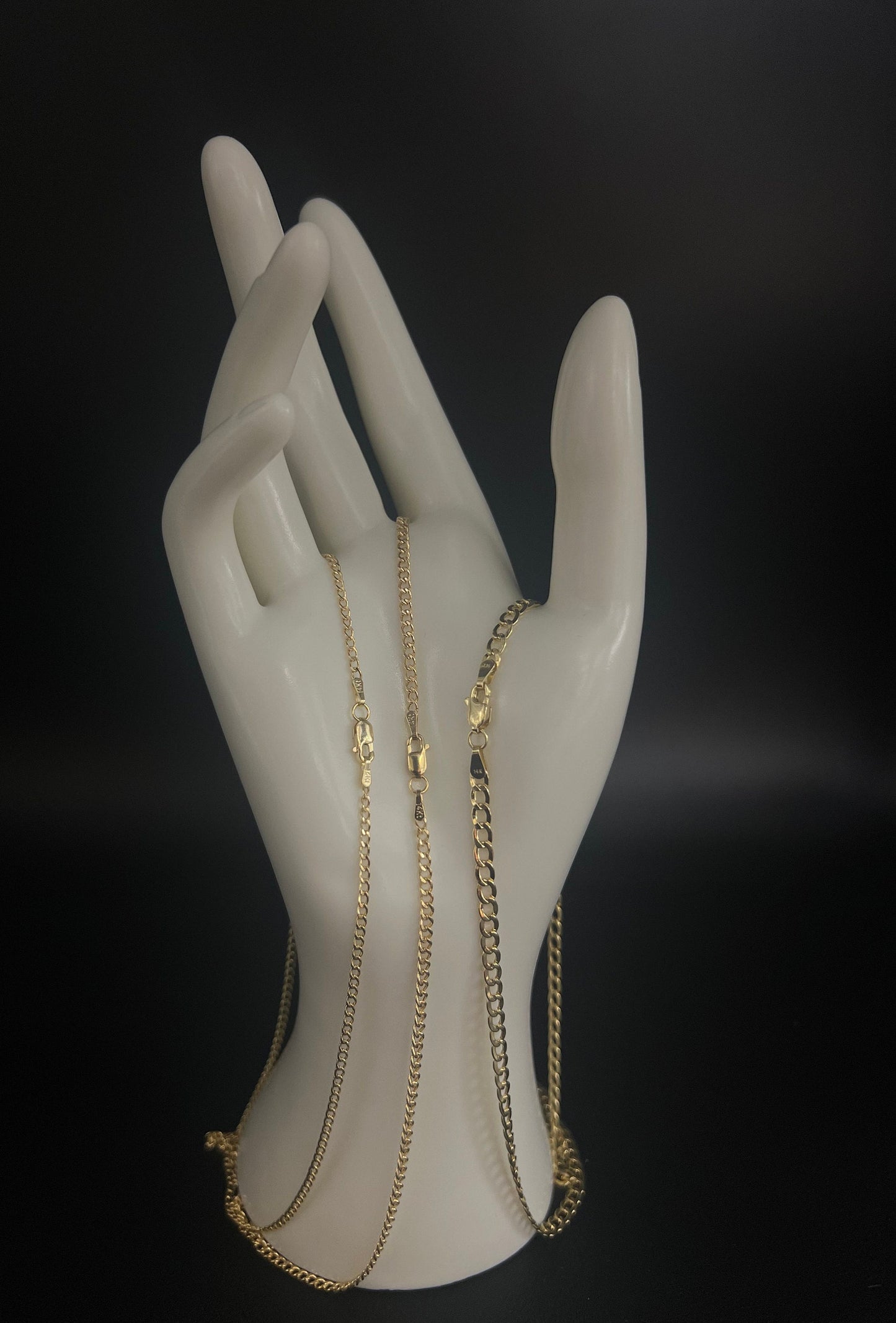 14K Real Gold Cuban Curb Link Chain, 2mm-9.8mm Cuban Curb Chain,14K Real Gold Chain, Man and Woman,14K Yellow Gold Cuban Curb Necklace