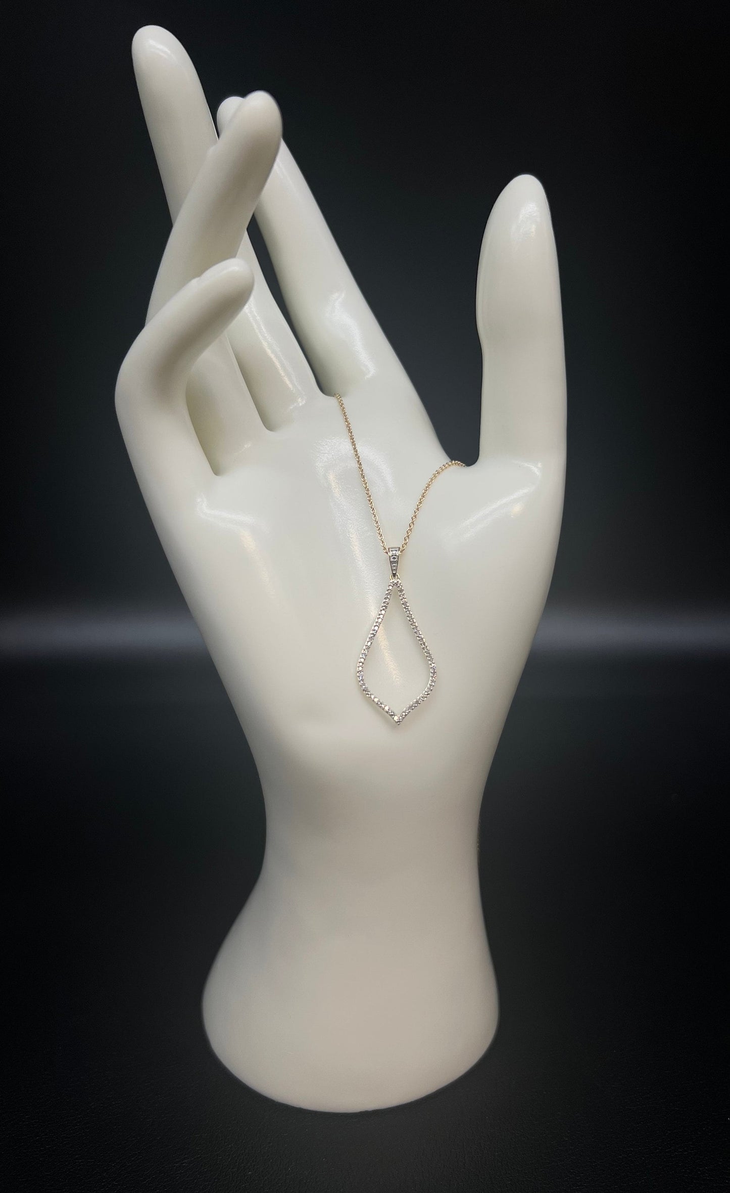 Real Diamond Drop Necklace, 10K Gold Diamond Necklace , 10K Solid Gold Tear Drop Necklace Chain,Christmas Special , Dainty Women Necklace