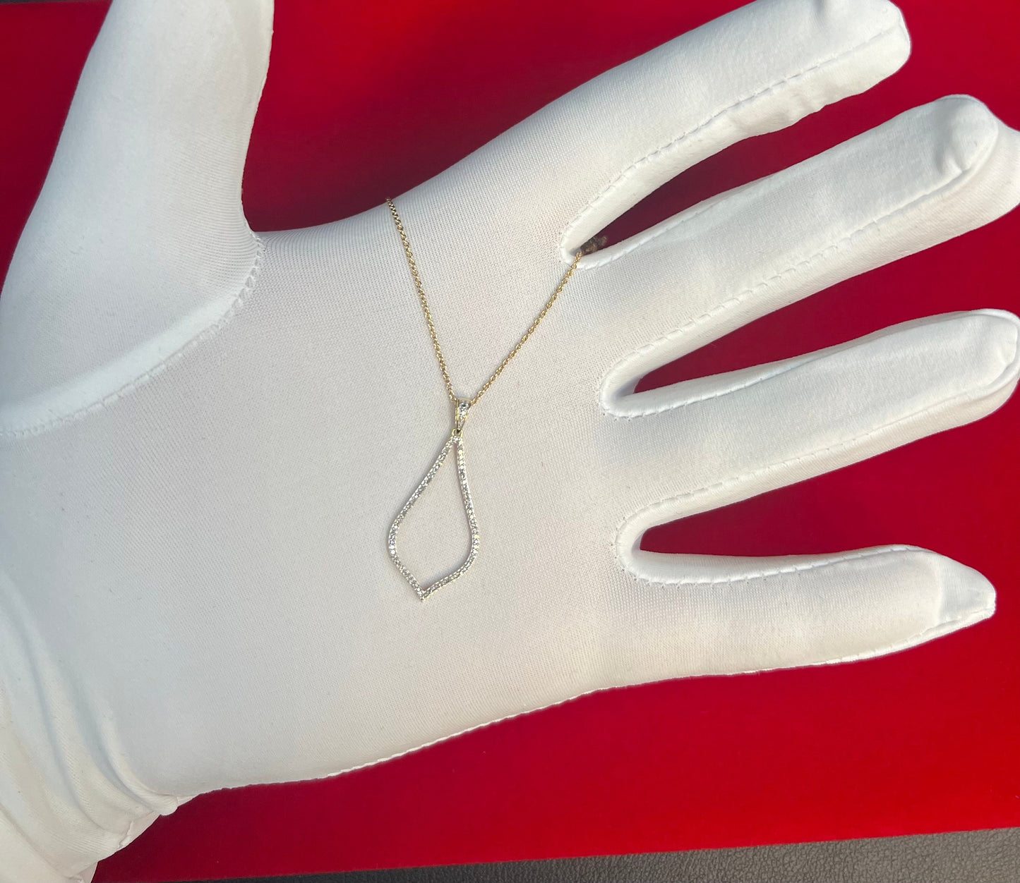 Real Diamond Drop Necklace, 10K Gold Diamond Necklace , 10K Solid Gold Tear Drop Necklace Chain,Christmas Special , Dainty Women Necklace