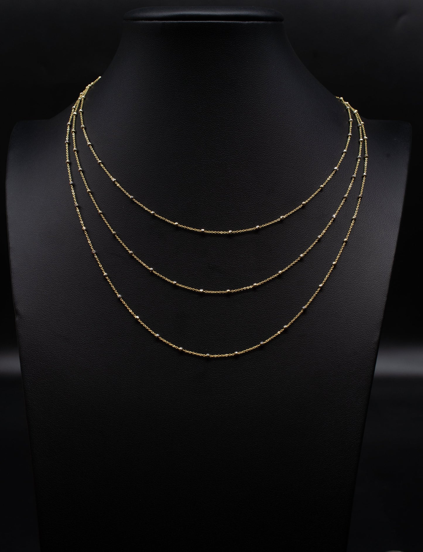 14K SOLID Gold Diamond Cut Moon Cable Chain Necklace, 14K Diamond Cut Bead Ball Chain,14K Diamond Cut Cable Chain, 14K Pendant Chain