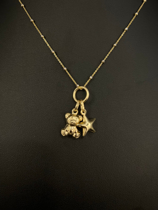 14K Real Solid Gold Pendant Enhancer, 14k Solid Gold Charm Connector, 14k Hinged Clicker Charm Enhancer, 14k Charm Holder