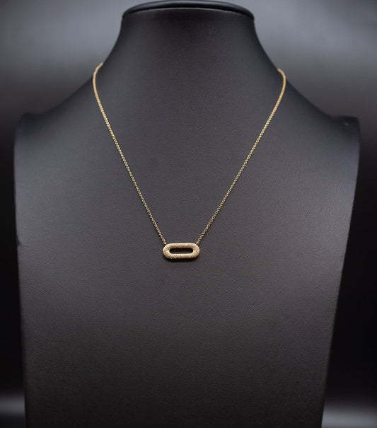 14k Solid Gold Natural Paperclip Diamond Necklace, 14K Gold Diamond Necklace , 14K Yellow Gold Diamond Necklace, 14k Real Diamond Necklace