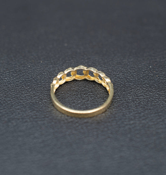 14k Solid Gold Miami Cuban Ring, 14k Solid Gold Women Dainty Ring, Unique Design Cuban Ring, Gold Statement Ring, Gift, Minimalist Gold Ring