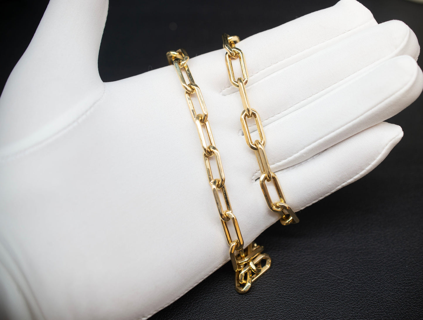 14k Real Gold Paperclip Chain, 14K Gold 8.4mm Hexagonel Paperclips  Necklace, 14k Gold Chunky Paperclips, Heavy 14k Gold Paperclips Chain