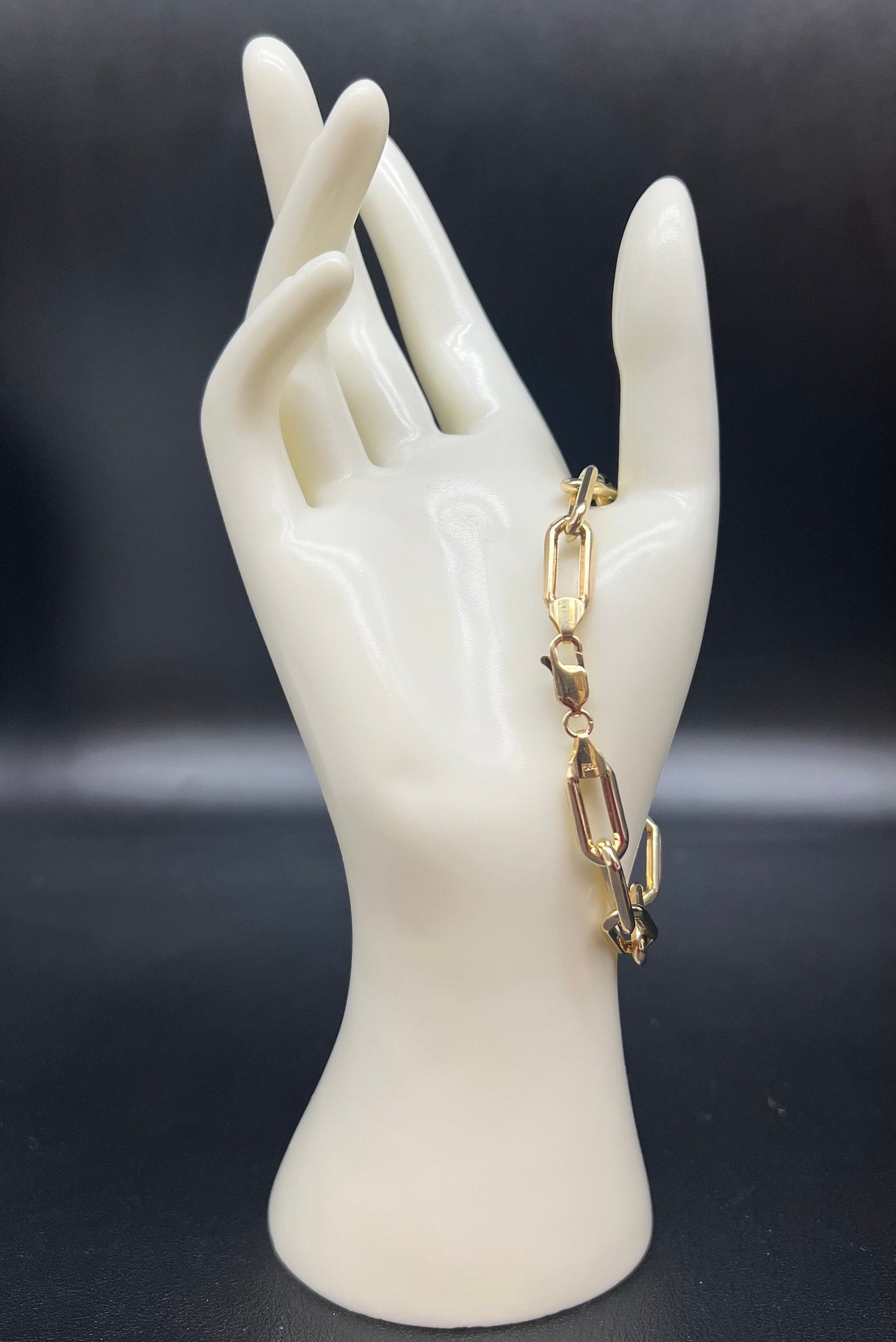 14k Real Gold Paperclip Chain, 14K Gold 8.4mm Hexagonel Paperclips  Necklace, 14k Gold Chunky Paperclips, Heavy 14k Gold Paperclips Chain