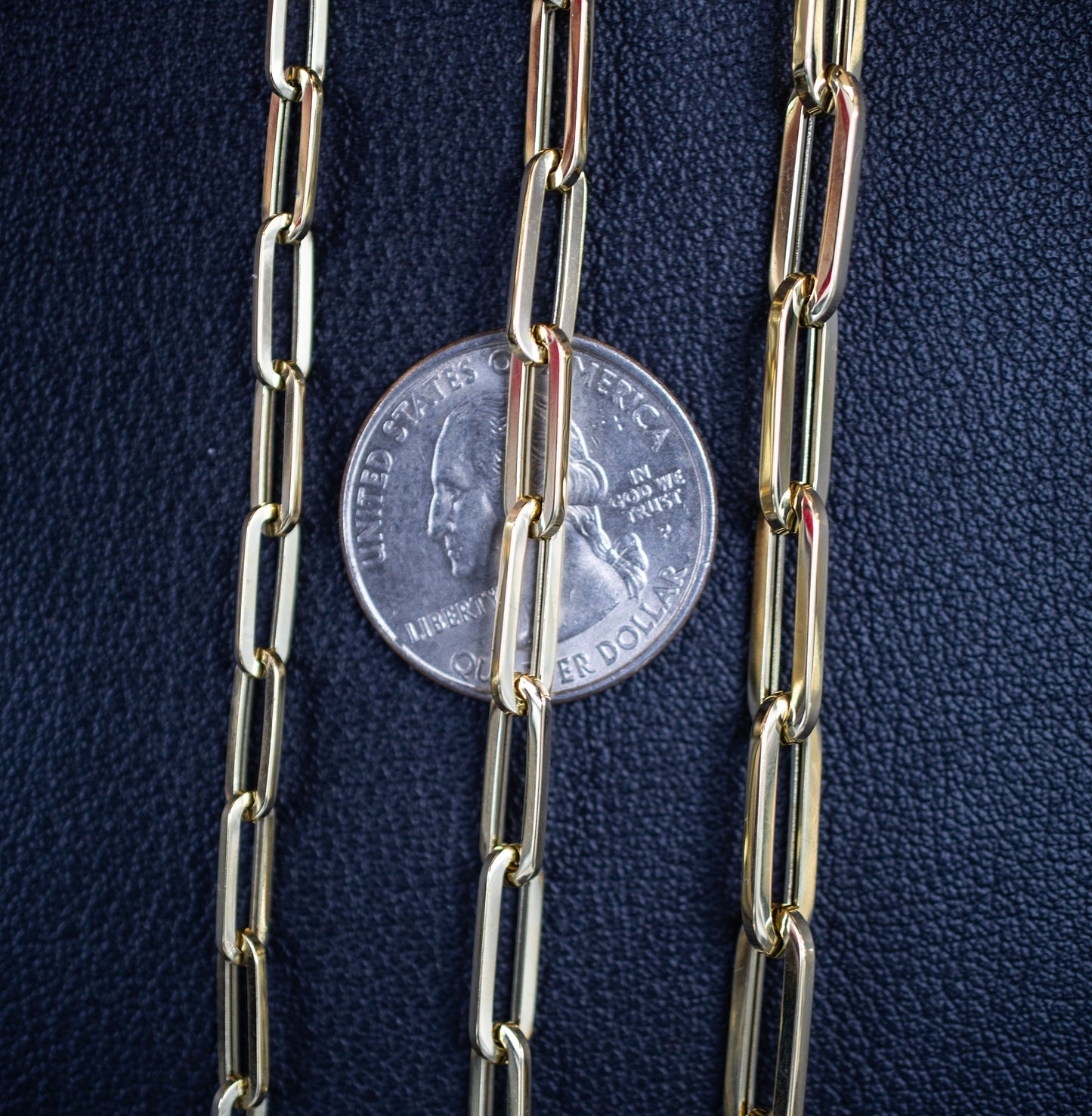 14k Real Gold Paperclip Chain,14k Gold Paperclips Necklace, Women and Man Chain, Real 14k Yellow Gold, Heavy 14k Gold Paperclips Chain