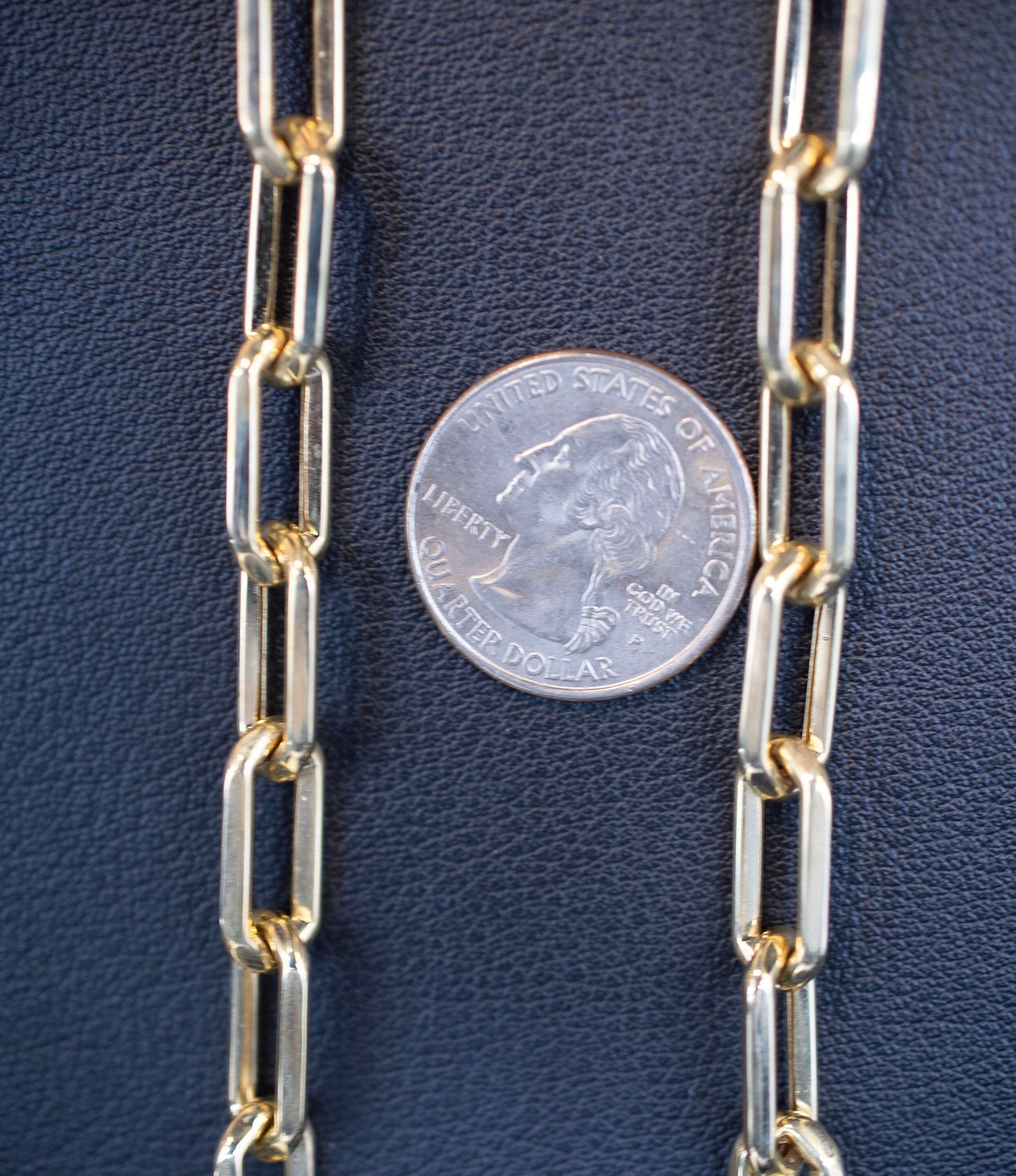 14k Real Gold Paperclip Chain, 14K Gold 8.4mm Hexagonel Paperclips  Necklace, 14k Gold Chunky Paperclips, Heavy 14k Gold Paperclips Chain