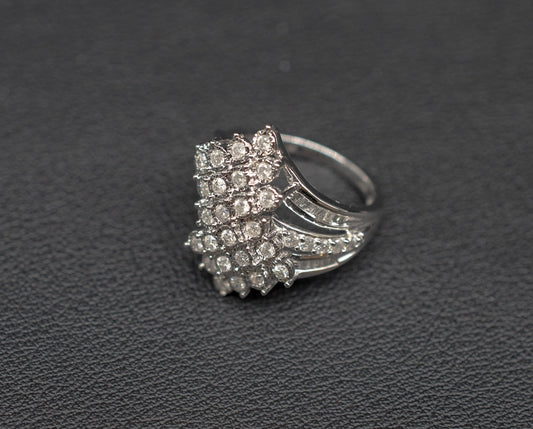 10k Solid White Gold Diamond Ring, 1 Carat Natural Diamond Women’s Engagement Ring, Real Gold Solitaire Promise Ring, Natural Diamond
