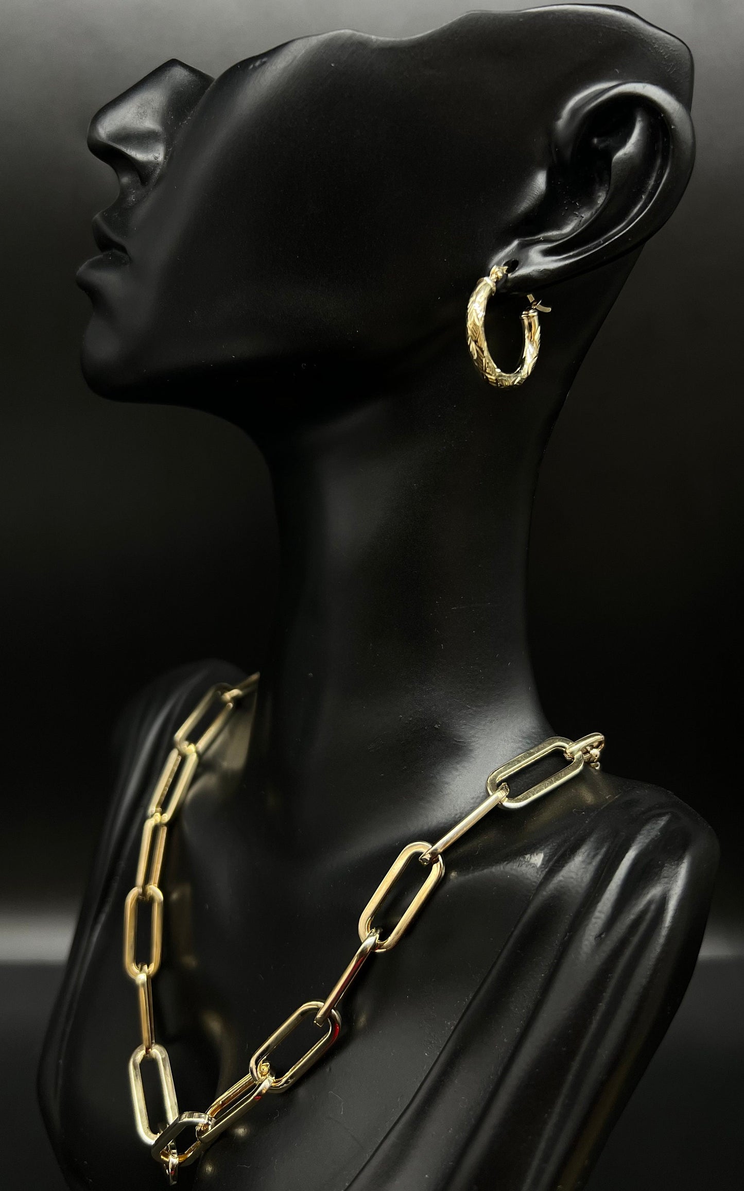 10k Real Yellow Gold Diamond Cut  Hoop Earrings, 3mm  Thickness, Shinny Gold Hoop Earrings,Mother's Day Gift